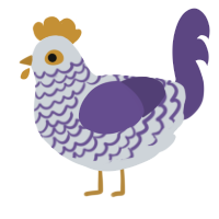 my OC Charity, a mist and overcast chicken with a lace pattern