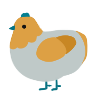 (unnamed), a silver and orange chicken with a head pattern