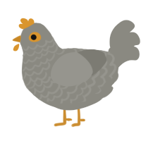 (unnamed), a ash chicken with a lace pattern