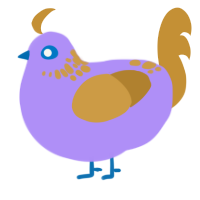 (unnamed), a lilac and gold chicken with a neck-speckle pattern