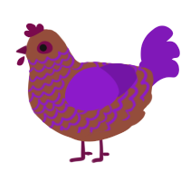 (unnamed), a russet and violet chicken with a lace pattern