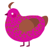 Rosewood, a wine and brown chicken with a speckle pattern