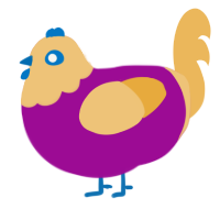 Majesty, a plum and honey chicken with a head pattern