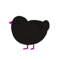 Voice of the Smitten, a sable chicken with a lace pattern