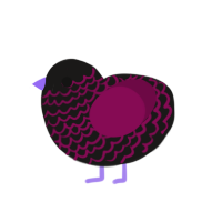 (unnamed), a sable and wine chicken with a lace pattern