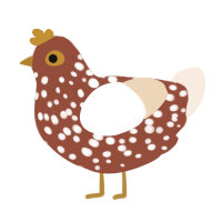 (unnamed), a russet and cream chicken with a speckle pattern