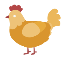 (unnamed), a orange and honey chicken with a head pattern