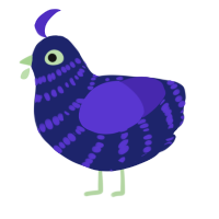 (unnamed), a navy and indigo chicken with a bar pattern