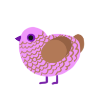 (unnamed), a lavender and brown chicken with a lace pattern