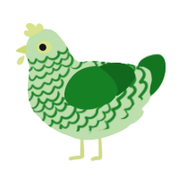 the illusive corn, a gluppy and leaf chicken with a lace pattern