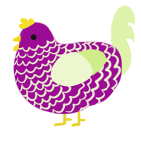 Alpine Betony, a plum and apple chicken with a lace pattern