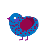 (unnamed), a sapphire and maroon chicken with a speckle pattern