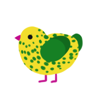 Mother Tuckers, a yellow and leaf chicken with a speckle pattern