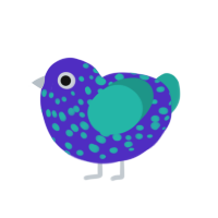 (unnamed), a indigo and turquoise chicken with a speckle pattern