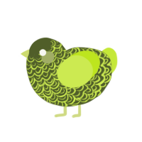 (unnamed), a olive and lime chicken with a double-lace pattern