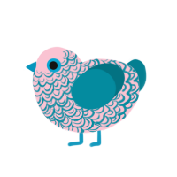 Marionne, a rose and sea chicken with a double-lace pattern