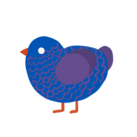 (unnamed), a ultramarine and overcast chicken with a lace pattern