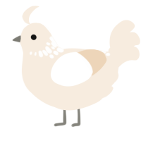 (unnamed), a cream chicken with a neck-speckle pattern