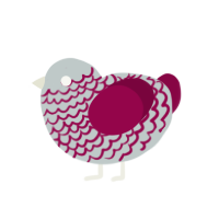 (unnamed), a silver and maroon chicken with a lace pattern