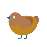 rowan, a ochre and brown chicken with a head pattern