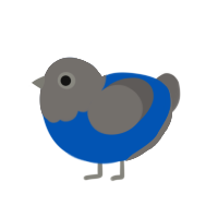 (unnamed), a ultramarine and grey chicken with a head pattern