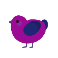 Biconic, a plum and navy chicken