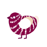 (unnamed), a maroon and cream chicken with a bar pattern