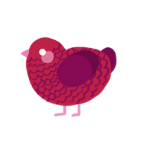 (unnamed), a crimson and wine chicken with a lace pattern