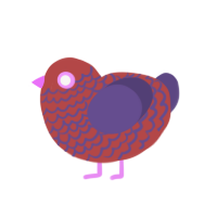 (unnamed), a red and overcast chicken with a lace pattern