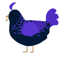 Syachicken, a tumblr and navy chicken with a half-lace pattern