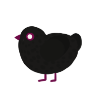 (unnamed), a sable and black chicken with a speckle pattern