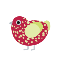 (unnamed), a crimson and lemon chicken with a speckle pattern