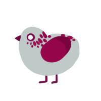 Peppermint, a silver and maroon chicken with a neck-speckle pattern