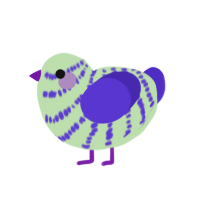 (unnamed), a gluppy and indigo chicken with a bar pattern