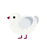 dial tone, a white and mist chicken with a half-lace pattern