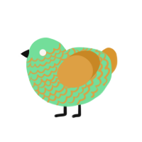 (unnamed), a spring and orange chicken with a lace pattern