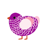 (unnamed), a plum and rose chicken with a lace pattern