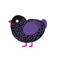 (unnamed), a black and overcast chicken with a lace pattern