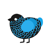 (unnamed), a sable and sky chicken with a lace pattern