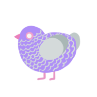 (unnamed), a lilac and silver chicken with a lace pattern