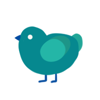 blue babadeedabadi, a teal and turquoise chicken with a head pattern