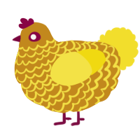 Autumn Sweater, a ochre and yellow chicken with a lace pattern