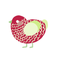 Spicy Pepper, a crimson and apple chicken with a lace pattern