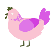 chorkid, a rose and orchid chicken with a neck-speckle pattern