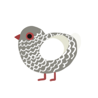 (unnamed), a ash and white chicken with a lace pattern