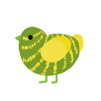 (unnamed), a chartreuse and yellow chicken with a bar pattern