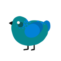 spotted wave, a teal and sapphire chicken with a neck-speckle pattern