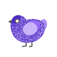 Bam Tingy, a lilac and tumblr chicken with a head pattern