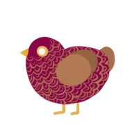 (unnamed), a maroon and brown chicken with a double-lace pattern