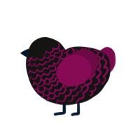 (unnamed), a black and wine chicken with a lace pattern